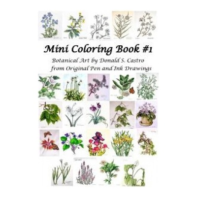 Mini Botanical Art Coloring Book: Pen & Ink Drawings