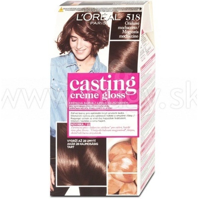 L'Oréal Casting Creme Gloss šetrné zloženie bez amoniaku Orieškové mochaccino 518