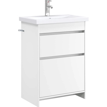 vidaXL Комплект мебели за баня Бяло 61 x 40 x 84, 5 см (3404258)