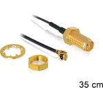 Delock Антенен кабел Delock, SMA Jack Bulkhead, съвместим с MHF/U. FL-LP-088, 350 мм 1, 37