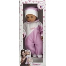 Hamiro bábätko 40 cm textilní růžovo-bílý obleček plast