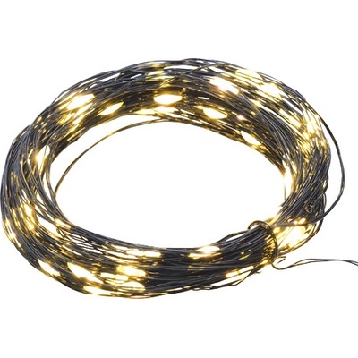 ACA Lighting LED dekoračná čierna girlanda teplá biela 2x batéria AA 200 cm IP20