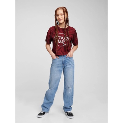 GAP Teen džínsy mid rise '90s loose modrá