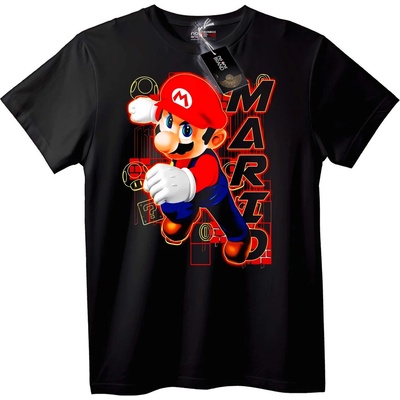 NOONEBRAND Тениска Mario - Дизайн Super Mario Bros. - 2XL, White