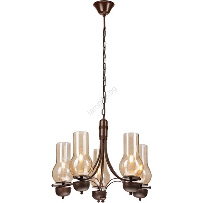 Brilagi - LED Пендел COTTAGE 5xE14/40W/230V дъб/кафяв (BG1522A)