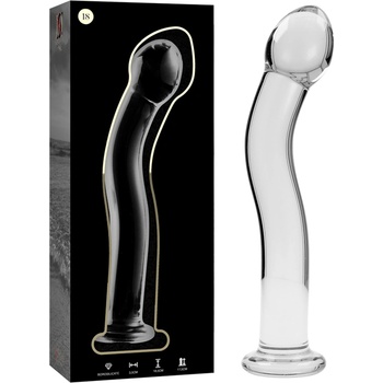 Image 1 of IBIZA Nebula Model 18 Dildo Borosilicate Glass 18.5x3.5cm Clear