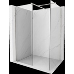 Mexen Kioto душекранка Walk-in 120 x 95 cm, прозрачна, четкан никел - 800-120-202-97-00-095 (800-120-202-97-00-095)