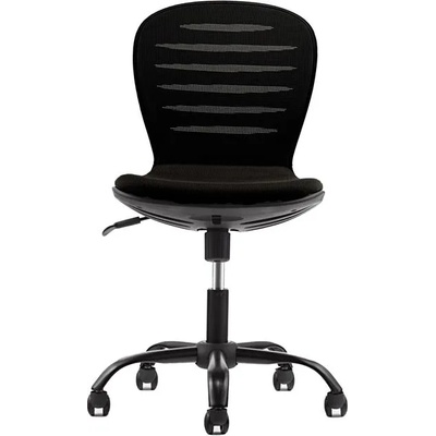 RFG Детски стол RFG Flexy Black, дамаска и меш, черна седалка, черна облегалка