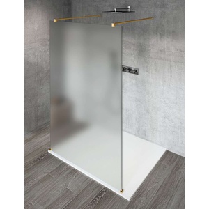 SAPHO Vario - Стена за душ кабина, 100x200 см, стъкло с покритие, матово злато/матово стъкло GX1410-02 (GX1410-02)