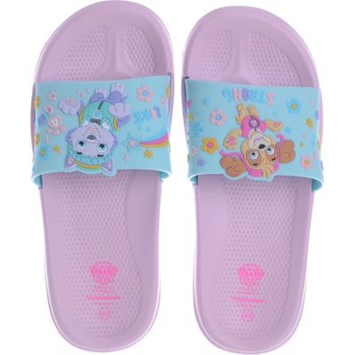 Dívčí žabky bazénové pantofle Tlapková patrola Růžové