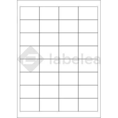 Labelea Samolepiace etikety 49x33 mm biele papierové, na hárku A4, pre laserovú a atramentovú tlač, Farba etikiet Biela, Počet hárkov v balení 100 EPY049033W032S
