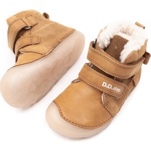 D.D.Step DETSKÉ BAREFOOT ZIMNÉ TOPÁNKY 073 CHOCOLATE