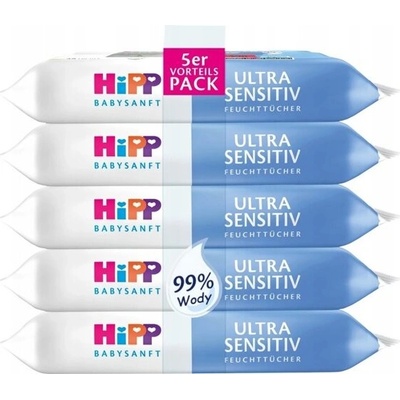 Hipp Ultra Vlhčené ubrousky Sensitive 5 x 52 ks