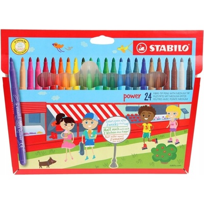 STABILO Комплект флумастери, Stabilo, Power ST280/24-01, 24 цвята (ST280/24-01)