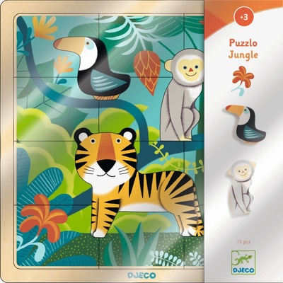 Djeco Puzzle Tygr a přátelé