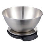 Klausberg Кухненска везна с купа Klausberg KB 7939, 5 Kg, Bluetooth, Мобилно приложение, LED, ТАРА, Течности, 4 хранителни стойности, Инокс (KB 7939) Кухненски везни