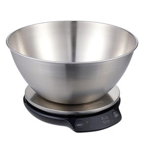 Klausberg Кухненска везна с купа Klausberg KB 7939, 5 Kg, Bluetooth, Мобилно приложение, LED, ТАРА, Течности, 4 хранителни стойности, Инокс (KB 7939) Кухненски везни
