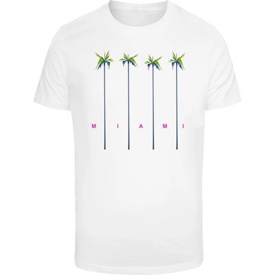 Mister Tee Тениска Miami Palms Tee white XXLUB-MT2404-00220 - Тъмносив, размер L