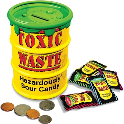 Toxic Waste Money Bank kasička s bonbony 84 g