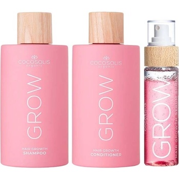 Cocosolis Комплект Grow - Шампоан, Балсам и Спрей серум, 250 + 200 + 110 ml