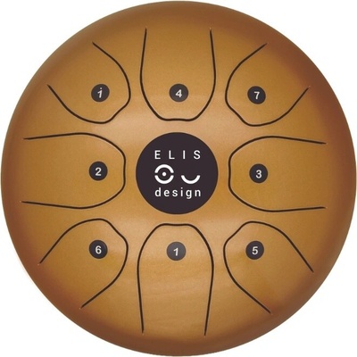 ELIS DESIGN Kovový bubínek Drumboo velký zlatý