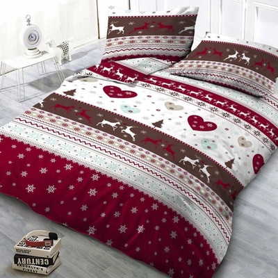 Xpose flanel obliečky SANTA 140x220 70x90
