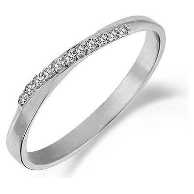 Lillian Vassago Prsten z bílého zlata zdobený zirkony LLV98 GR076W