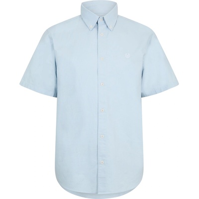 BELSTAFF Риза BELSTAFF Men's Short Sleeve Plain Shirt - Sky Blue