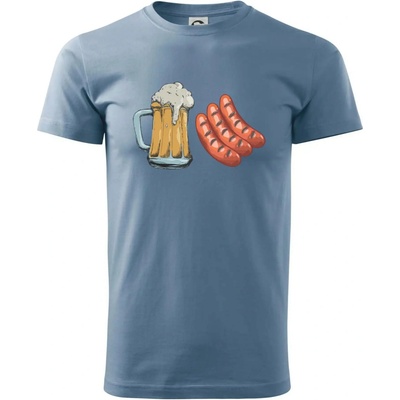 Pivo a klobása tričko Denim