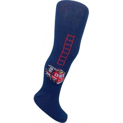 detské pančuchy chlapec tmavomodré hasičské auto
