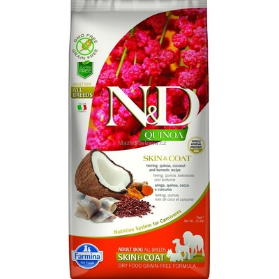 N&D GF Quinoa Dog Skin & Coat Herring & Coconut 0,8 kg