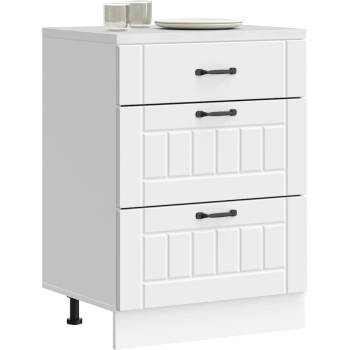 vidaXL Кухненски шкаф Lucca Бяла инженерна дървесина (854269)