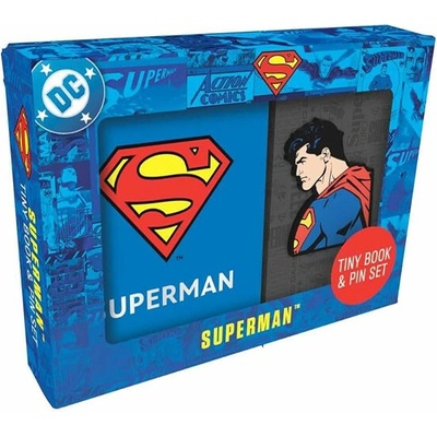 DC COMICS SUPERMAN TINY BK & PIN SET