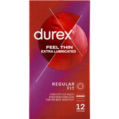 Презервативи Durex Feel Thin Extra Lubricated (12 бр. )
