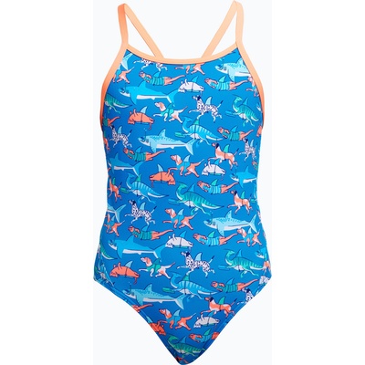 Funkita Детски бански костюм от една част Funkita Diamond Back One Piece fin swimming