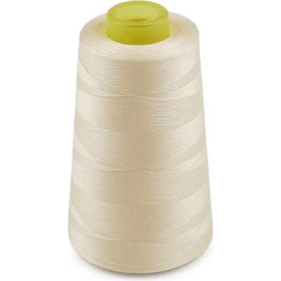 Polyesterové nitě pro overlocky i klasické šití návin 3000 yards PES 40S/2 Varianta: 6 970) krémová světlá, Balení: 1 ks