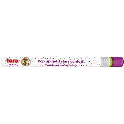 Vystreľovacie konfety TORO 60cm zlaté hviezdičky