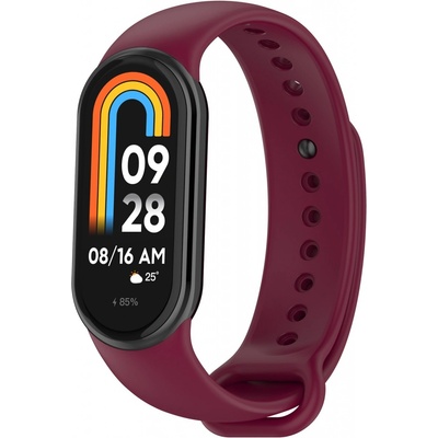 Xiaomi Jednofarebný náhradný náramok pre Mi Smart Band 8/9 Vínová MBSCZ-8JB013