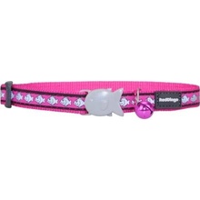 Red Dingo obojek pro kočky reflexní Fish Hot Pink 12 mm