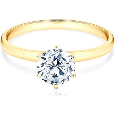 Savicki Zásnubný prsteň žlté zlato laboratórny diamant SV R10 LAB Z