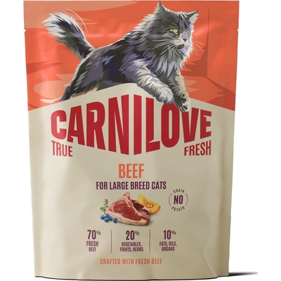 CARNILOVE TRUE FRESH CAT DRY BEEF FOR ADULT LARGE BREEDS 6 kg