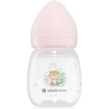 KikkaBoo Savanna Anti-colic Feeding Bottle бебешко шише 3 m+ Pink 180ml