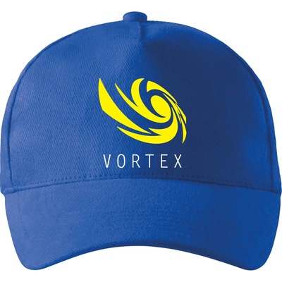 Vortex logo farebné so zahnutým šiltom a látkovou sponou Kráľovská modrá