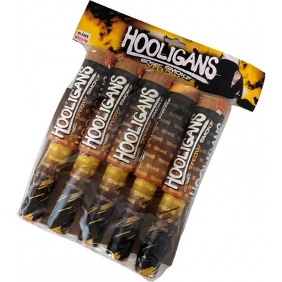 Hooligans dýmová pochodeň žlutá 5 ks