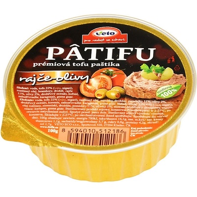 Veto Patifu Paštika tofu bazalka a česnek 100 g – Zboží Mobilmania