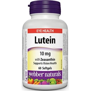 Webber Naturals Lutein, 10 mg, 60 софтгел капсули, Webber Naturals (3366 WN)
