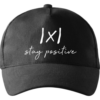 Absolútna hodnota stay positive so zahnutým šiltom a látkovou sponou Čierna