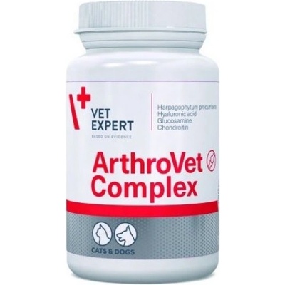 VetExpert ArthroVet Complex - хранителна добавка за кучета и котки, при дисфункция на ставните хрущяли и ставите, 90 таблетки, Vet Expert - Полша