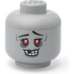 LEGO® Сива пластмасова детска кутия за съхранение ø 24x27 cm Head Zombie L - LEGO® (40320822)