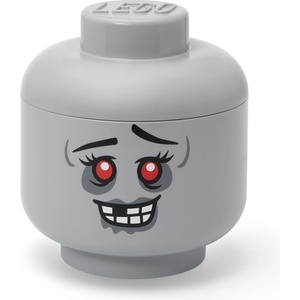 LEGO® Сива пластмасова детска кутия за съхранение ø 24x27 cm Head Zombie L - LEGO® (40320822)